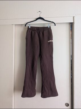 ECHT Brown Flared Workout Joggers with 'Auckland'